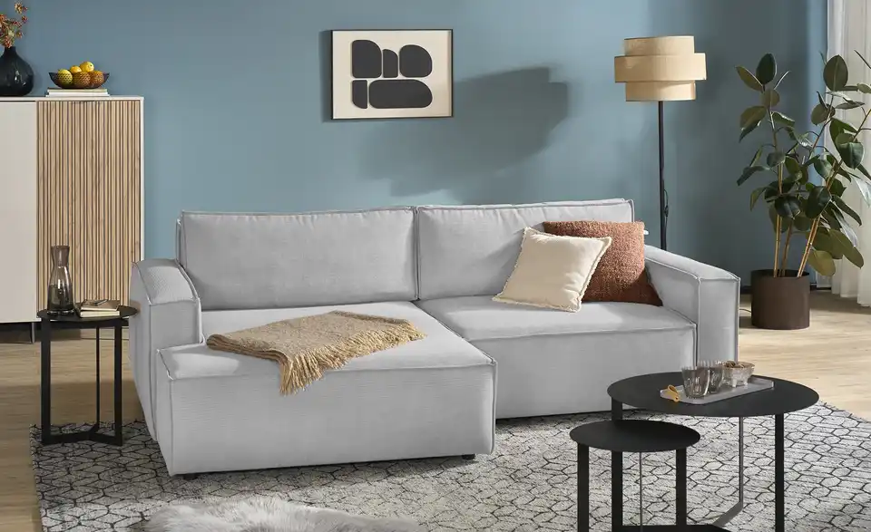 Ecksofa Capri mit Schlaffunktion, in Wohnsituation