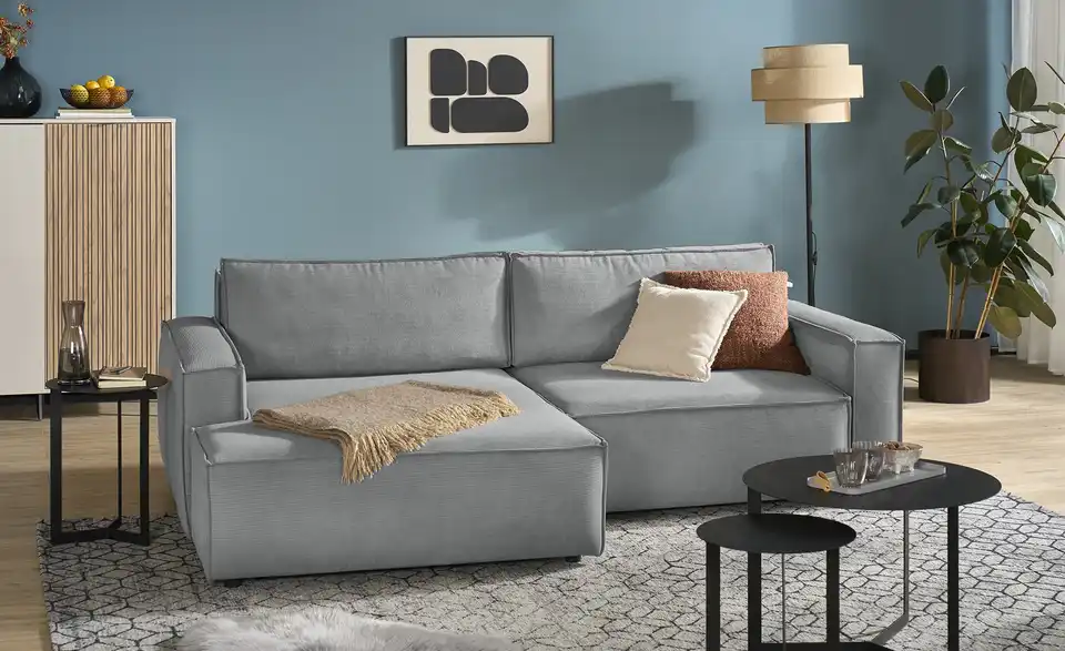Ecksofa Capri mit Schlaffunktion, in Wohnsituation