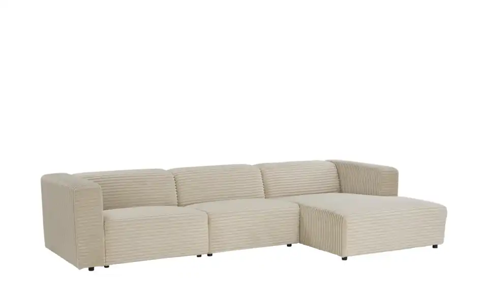 Ecksofa Prado im modernen Breitcord, Perspektive