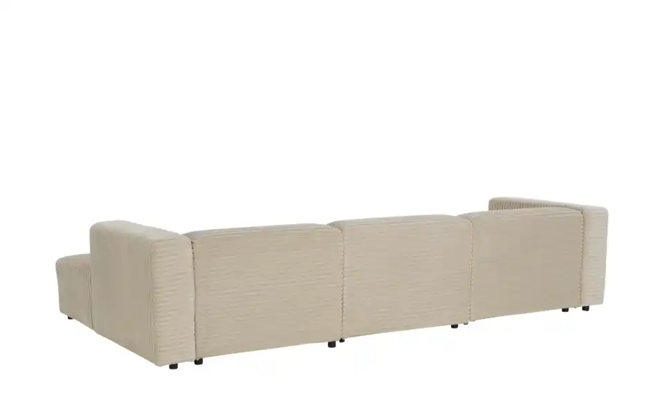 Ecksofa Prado im modernen Breitcord, Rückansicht