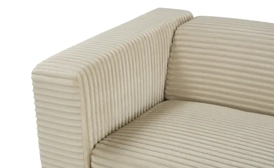 Ecksofa Prado im modernen Breitcord, Detailansicht