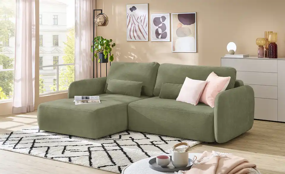 uno Ecksofa Mossa Mit Schlaffuktion, in Wohnsituation