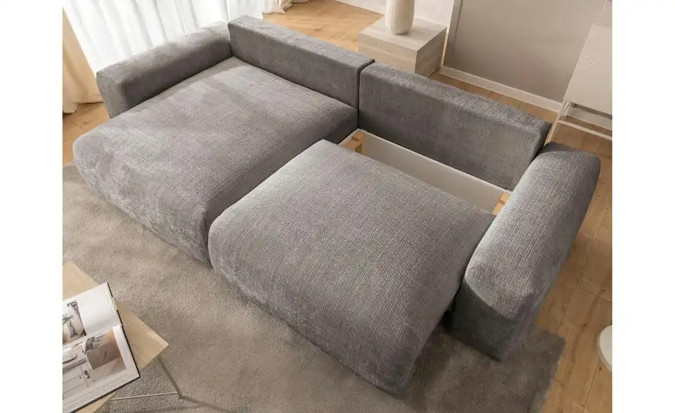 S-STYLE Ecksofa Puffy mit Schlaffunktion, in Wohnsituation