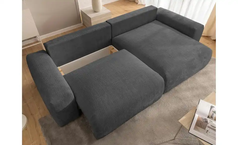 S-STYLE Ecksofa Puffy mit Schlaffunktion, in Wohnsituation