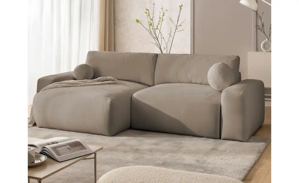 S-STYLE Ecksofa Puffy mit Schlaffunktion, in Wohnsituation