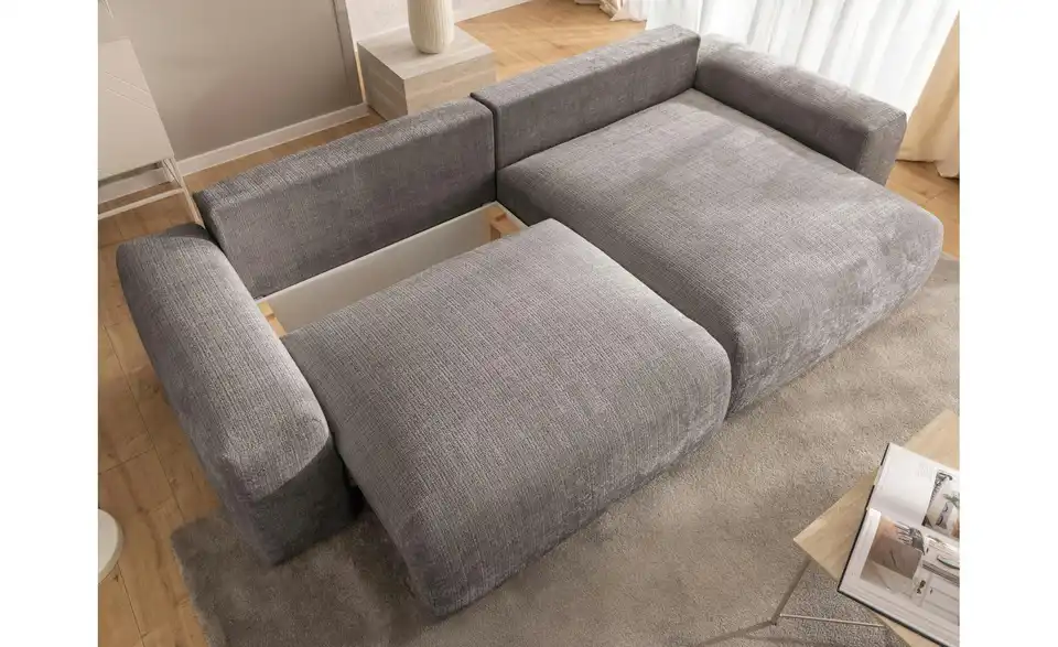 S-STYLE Ecksofa Puffy mit Schlaffunktion, in Wohnsituation