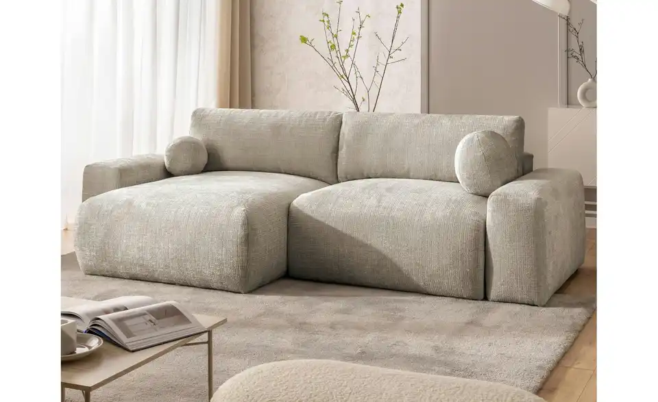 S-STYLE Ecksofa Puffy mit Schlaffunktion, in Wohnsituation