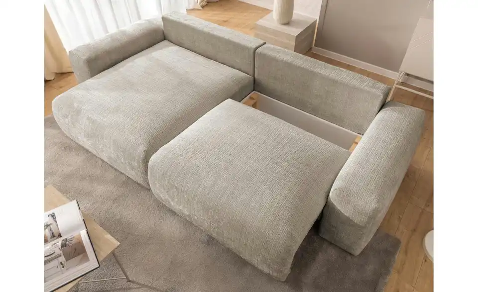 S-STYLE Ecksofa Puffy mit Schlaffunktion, in Wohnsituation