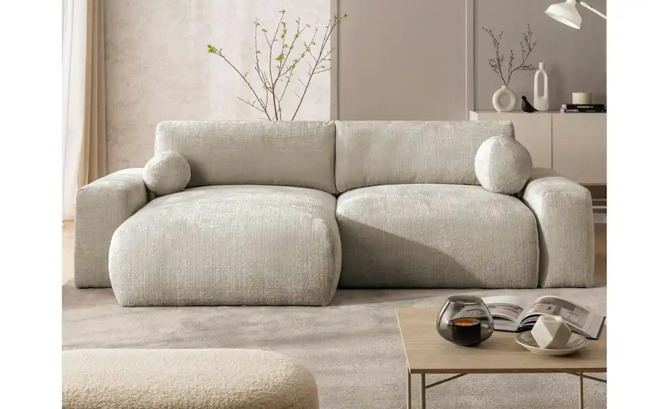 S-STYLE Ecksofa Puffy mit Schlaffunktion, in Wohnsituation