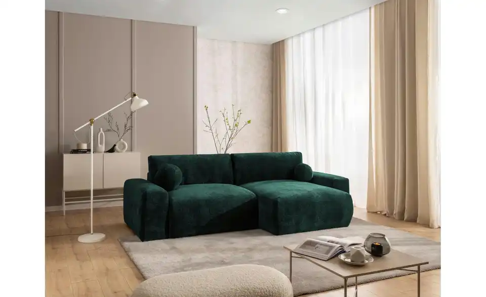 S-STYLE Ecksofa Puffy mit Schlaffunktion, in Wohnsituation