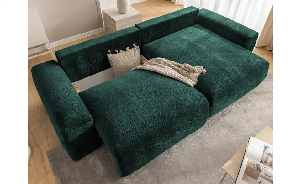 S-STYLE Ecksofa Puffy mit Schlaffunktion, in Wohnsituation