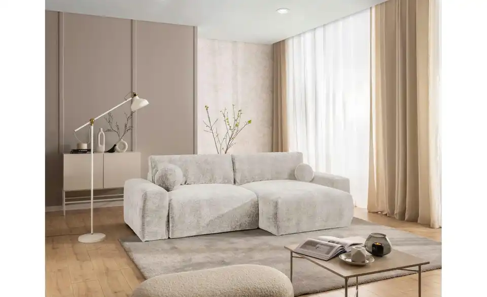S-STYLE Ecksofa Puffy mit Schlaffunktion, in Wohnsituation