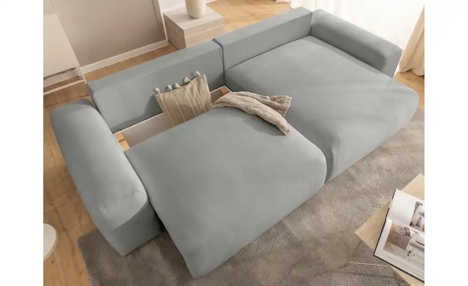 S-STYLE Ecksofa Puffy mit Schlaffunktion, in Wohnsituation