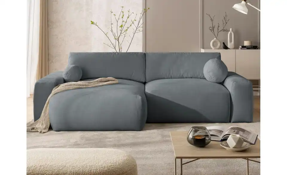S-STYLE Ecksofa Puffy mit Schlaffunktion, in Wohnsituation