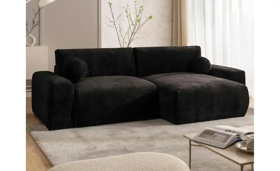 S-STYLE Ecksofa Puffy mit Schlaffunktion, in Wohnsituation