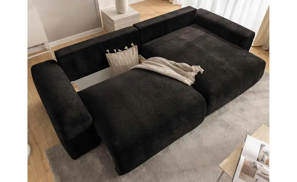 S-STYLE Ecksofa Puffy mit Schlaffunktion, in Wohnsituation
