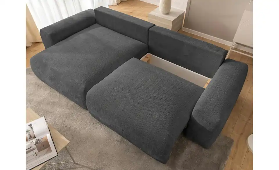 S-STYLE Ecksofa Puffy mit Schlaffunktion, in Wohnsituation