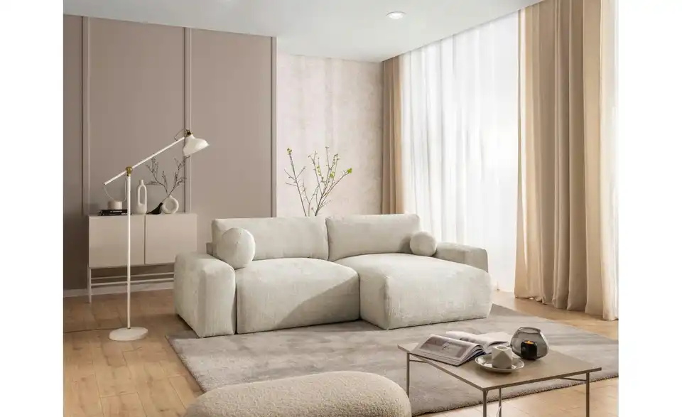 S-STYLE Ecksofa Puffy mit Schlaffunktion, in Wohnsituation