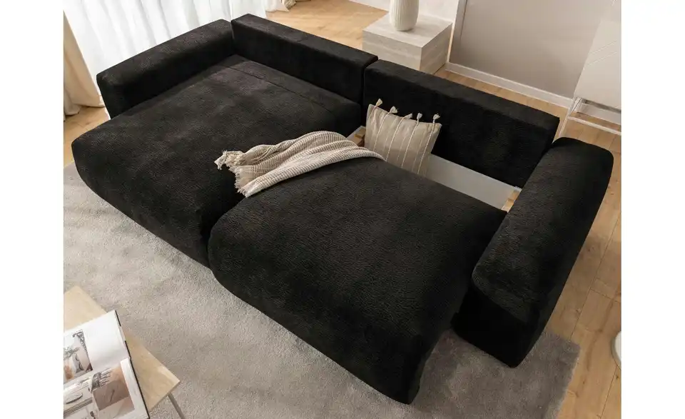 S-STYLE Ecksofa Puffy mit Schlaffunktion, in Wohnsituation