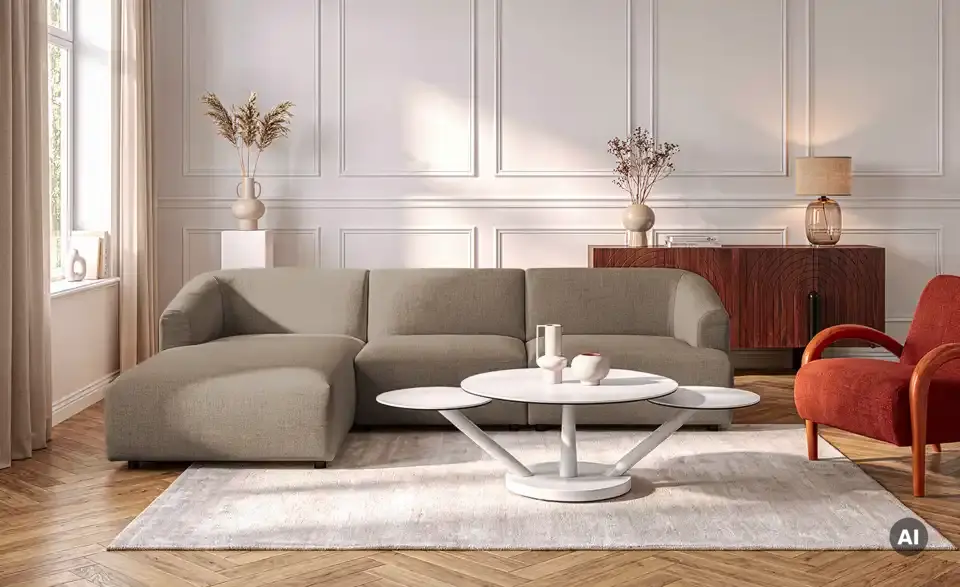 Ecksofa Farina, in Wohnsituation