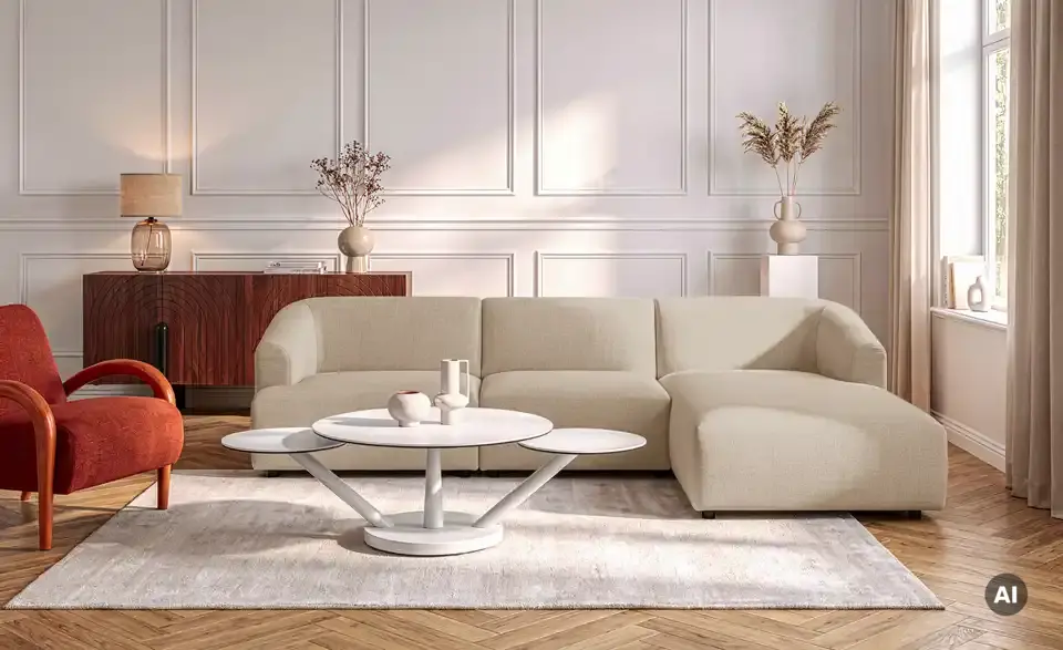 Ecksofa Farina, in Wohnsituation