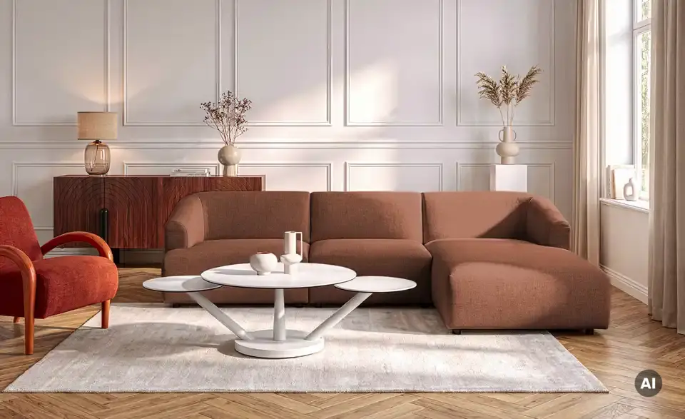 Ecksofa Farina, in Wohnsituation