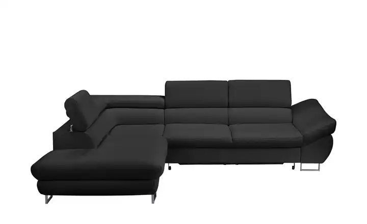 switch Ecksofa schwarz - Kunstleder Fabio