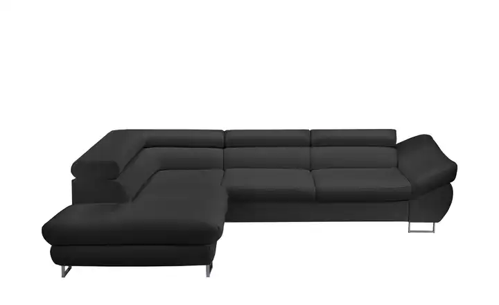 switch Ecksofa schwarz - Kunstleder Fabio