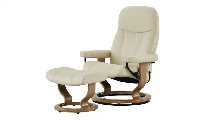 Stressless Relaxsessel mit Hocker creme - Leder Consul L