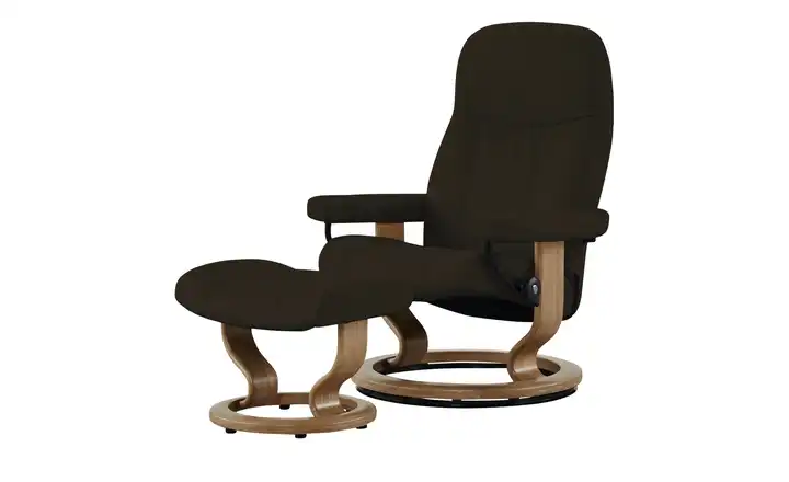 Stressless Relaxsessel mit Hocker braun - Leder Consul M