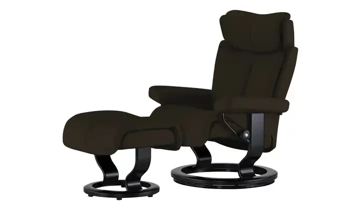 Stressless Relaxsessel mit Hocker braun - Leder Magic M