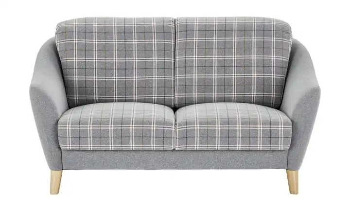  Sofa  grau - Webstoff Seefeld-Plus