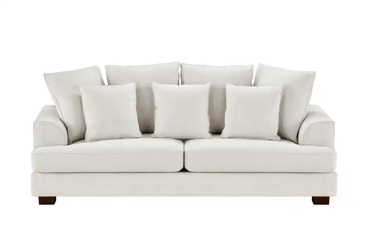 SOHO Sofa weiß - Webstoff Franka