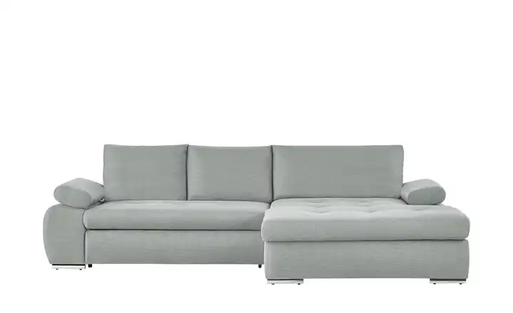 smart Ecksofa grau - Flachgewebe Infinity