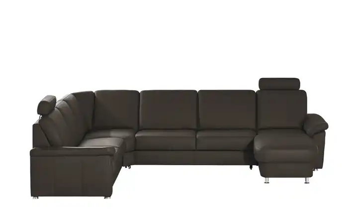 meinSofa Wohnlandschaft braun - Leder Carolin