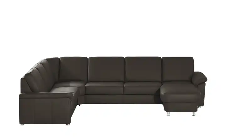 meinSofa Wohnlandschaft braun - Leder Carolin