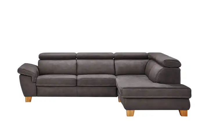  Ecksofa braun - Mikrofaser Indra