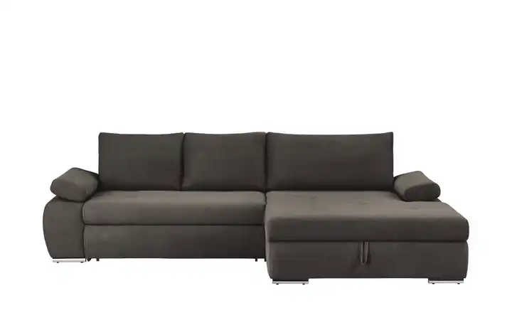 smart Ecksofa grau-braun - Flachgewebe Infinity