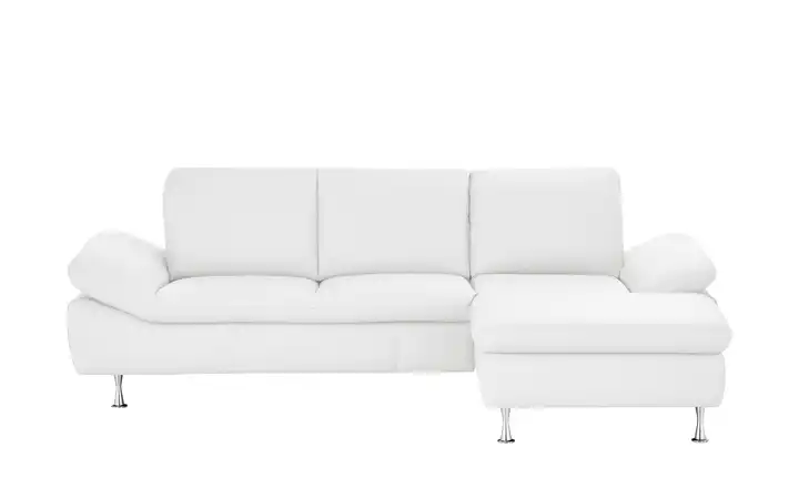 smart Ecksofa weiß - Leder Omega