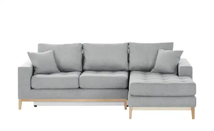 smart Ecksofa grau - Flachgewebe Vivien