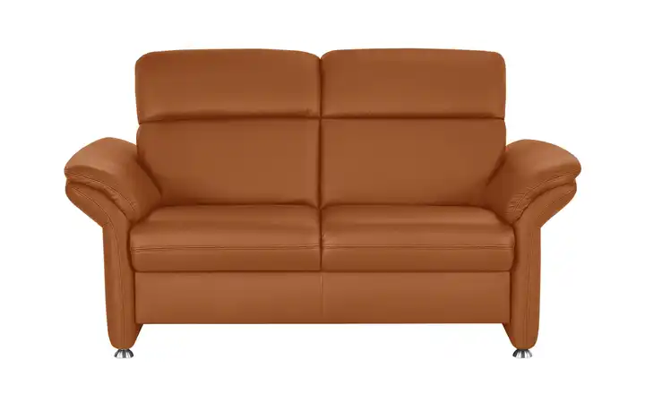 meinSofa Einzelsofa orange-braun - Leder Manon