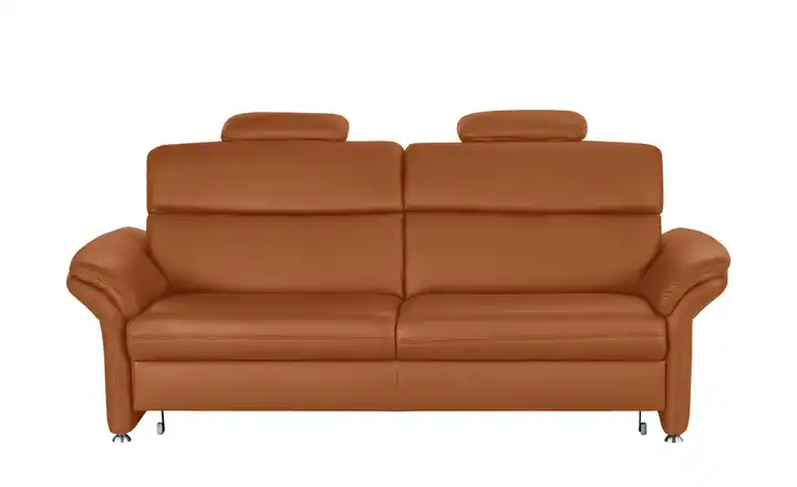 meinSofa Einzelsofa orange-braun - Leder Manon