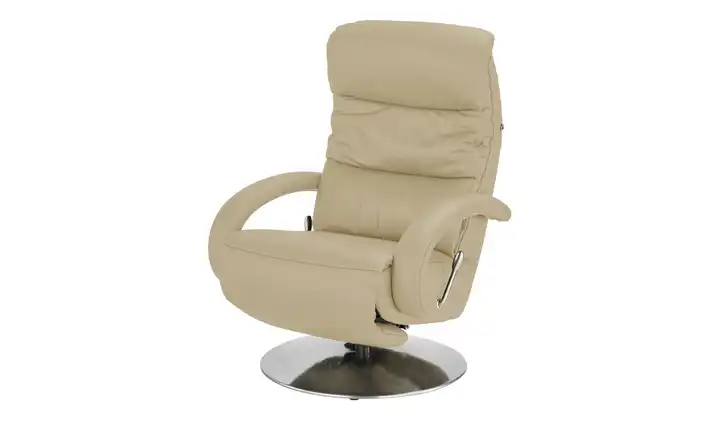 Hukla Leder-Relaxsessel beige - Leder Florian