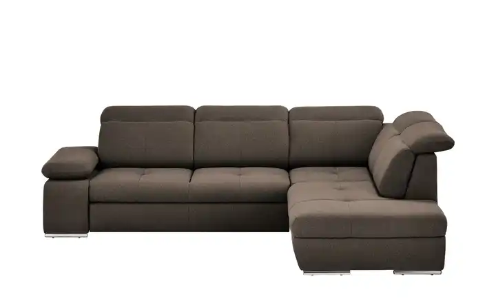 switch Ecksofa braun - Webstoff Avilla