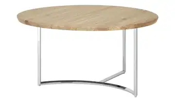 Couchtisch Hesel 37 cm Asteiche verchromt