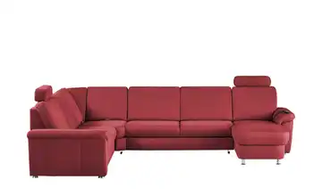 meinSofa Wohnlandschaft rot - Mikrofaser Rita