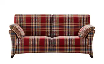  Sofa 2,5-sitzig rot/kariert - Webstoff Mikado