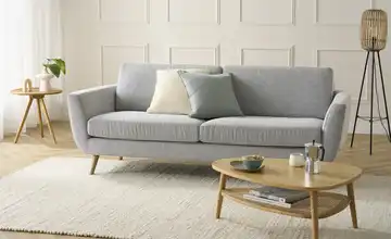 SOHO Sofa grau - Webstoff Smilla 