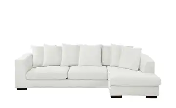 SOHO Ecksofa weiß - Webstoff Paulina rechts Weiß