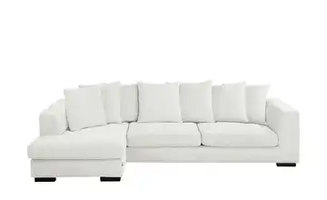 SOHO Ecksofa weiß - Webstoff Paulina links Weiß